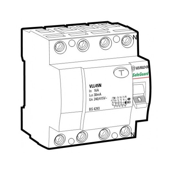 Cầu dao chống dòng rò RCCB VLL45N/4025/030