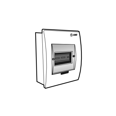 Tủ điện âm tường mặt nhựa E4FC 2/4LA